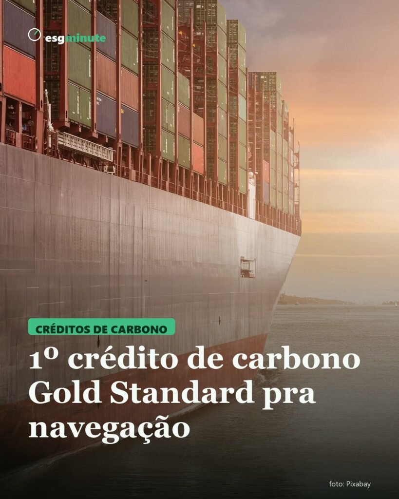 Casco de navio porta-contêineres carregado ao pôr do sol