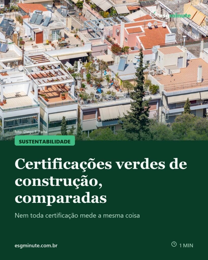 Certificações verdes de construção: LEED, EDGE e o que cada uma mede