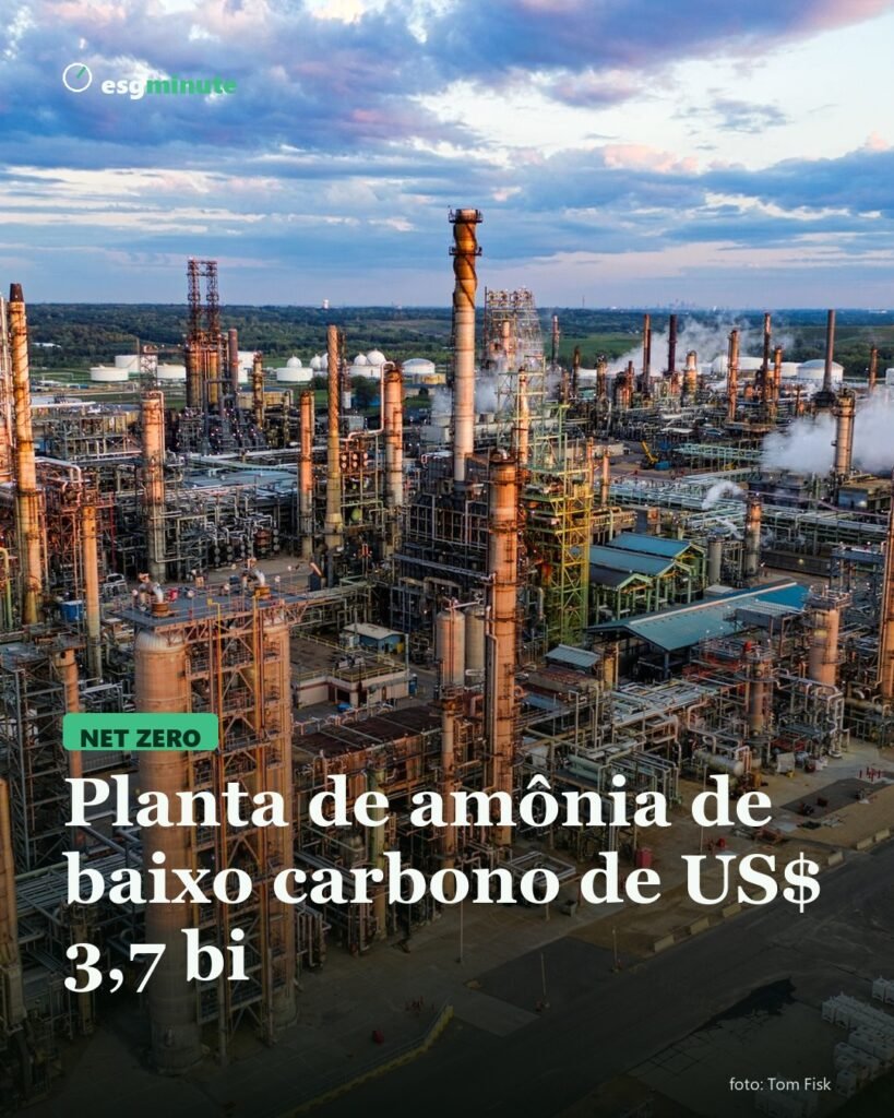 Complexo industrial com torres e tubulações, típico de planta química